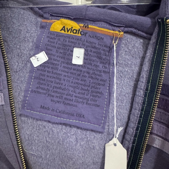 Aviator Nation Purple Fleece Hoodie - Picture 3 of 6